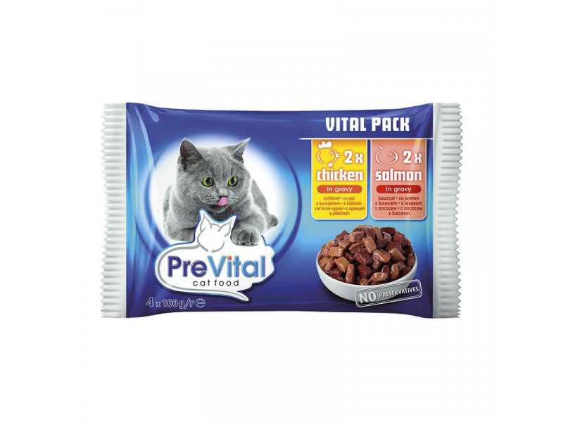 PreVital kapsičky pre mačky 4*100g