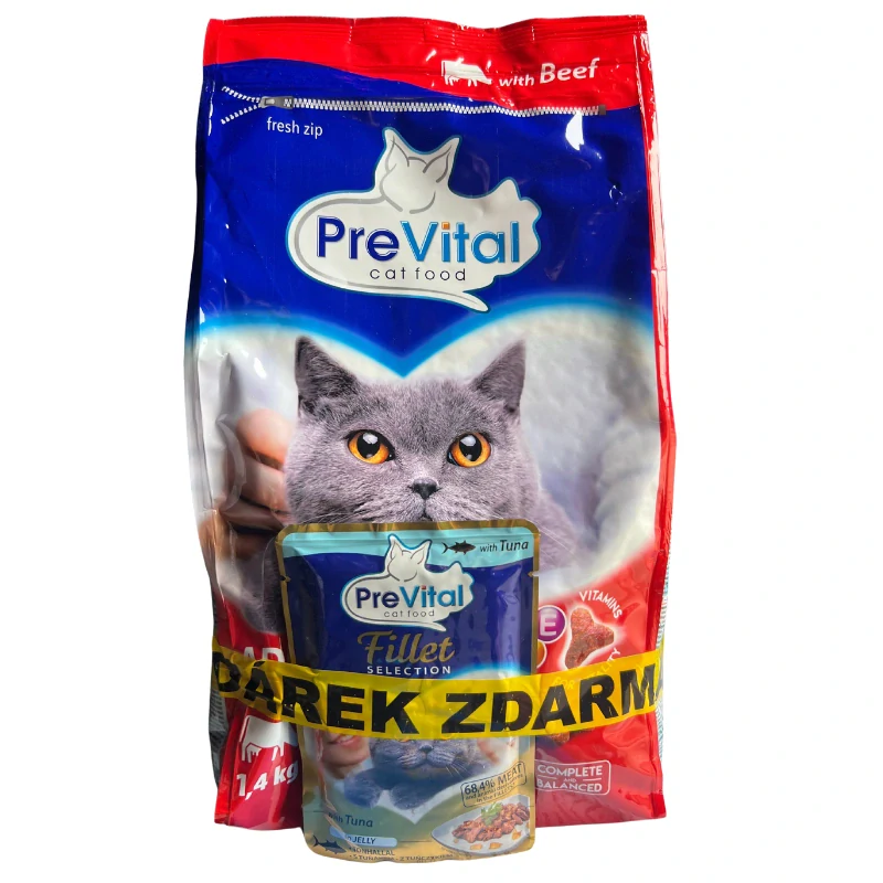PreVital Cat 1,4 kg + salámky grátis