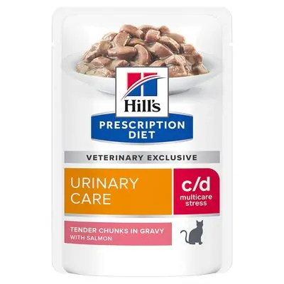 HILLS Diet Feline c/d Urinary Stress Salmon NEW KAPSIČKA 12x85 g