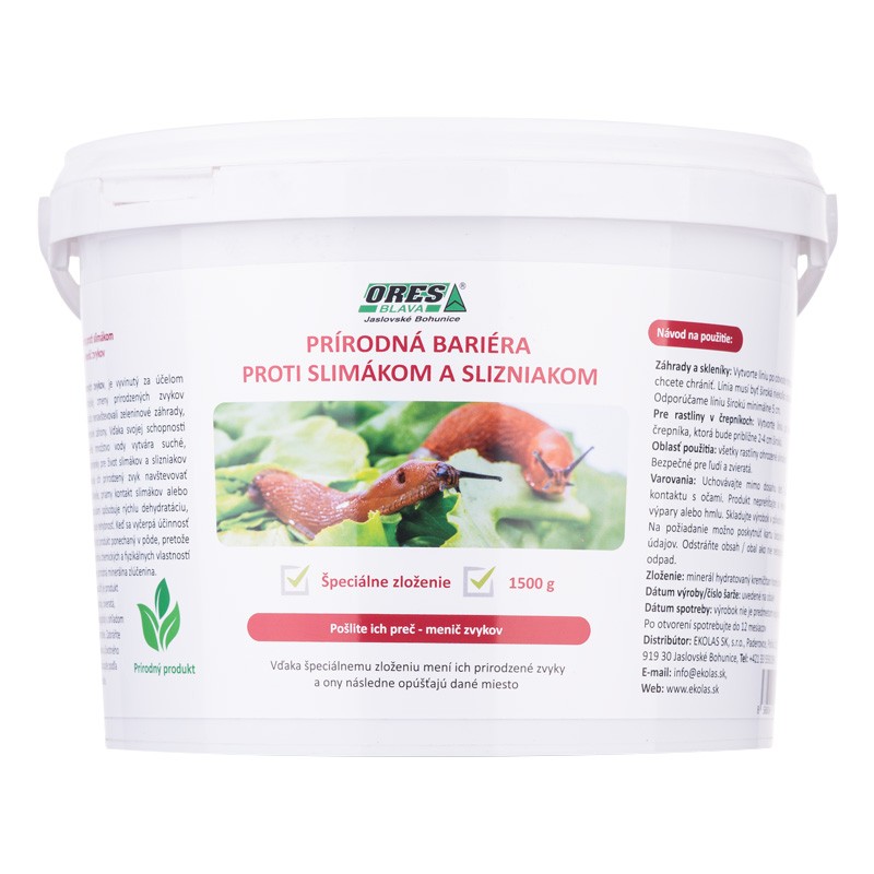 Prírodná bariéra proti slimákom a slizniakom 1500g
