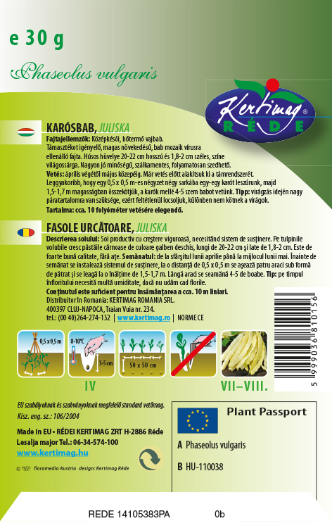 Fazuľa kolíková Juliska 30g