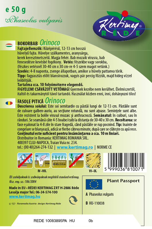 Fazuľa Orinoco 50g