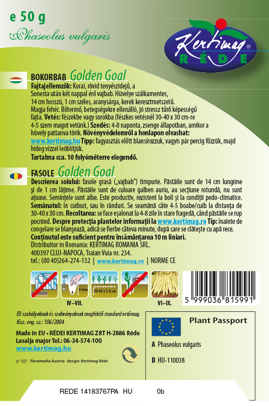 Fazuľa Golden goal 50g