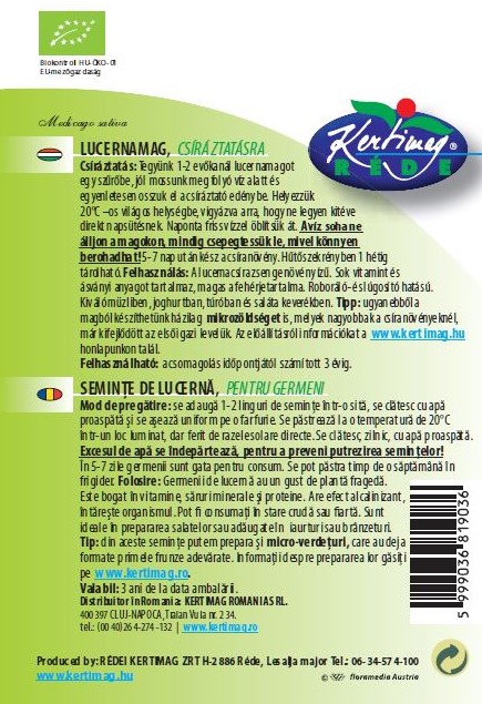 Bio osivo lucerna 30g