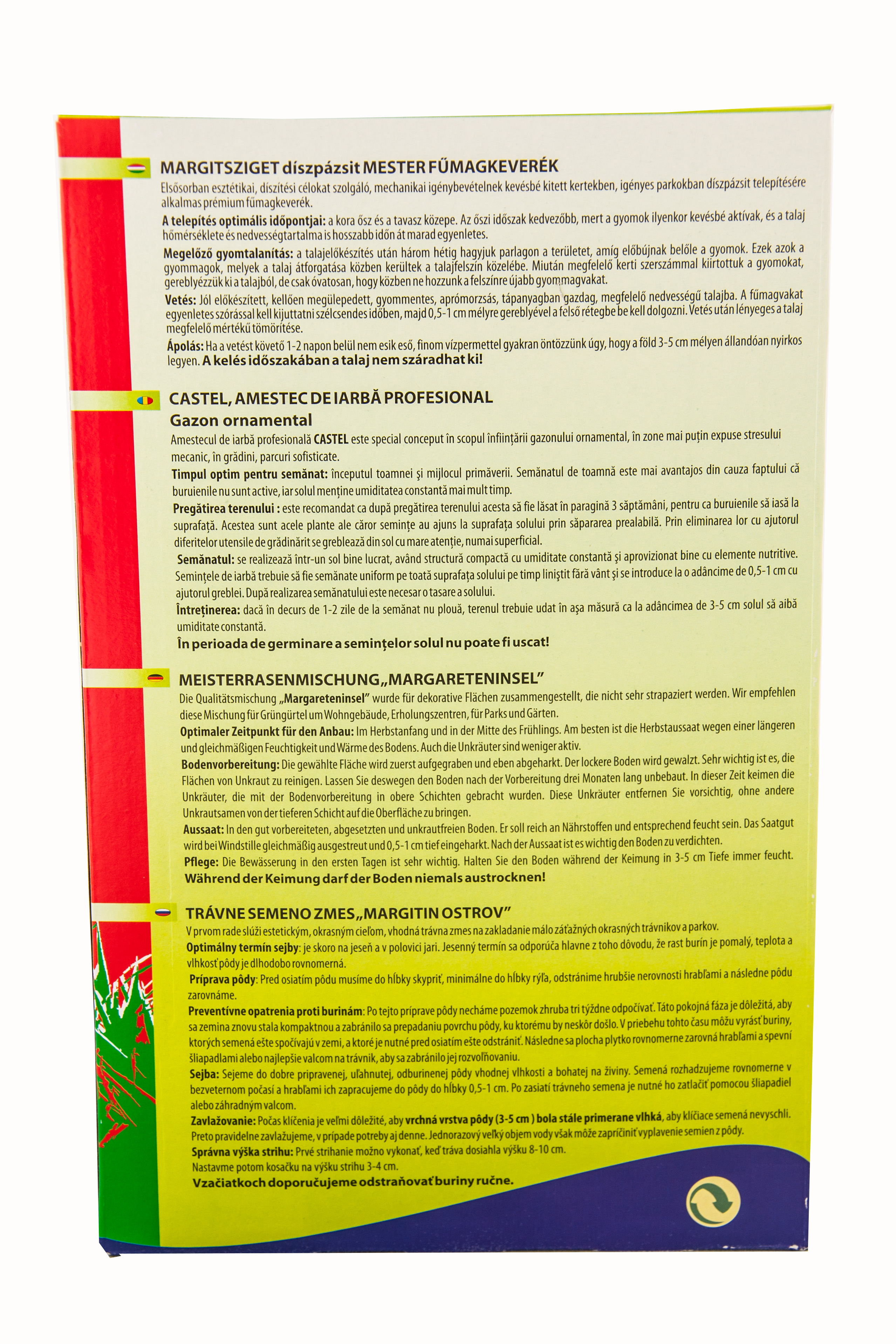 Tráva okrasného trávnika Margitsziget 1kg