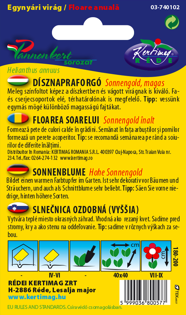 Slnečnica ozdobná vysoká 2g