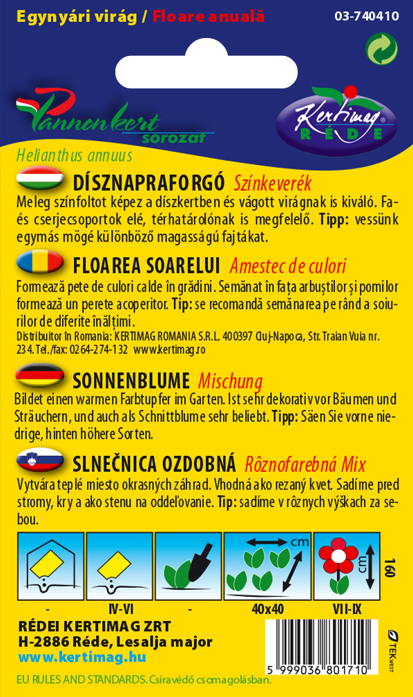Slnečnica ozbodná farebná 0,5g