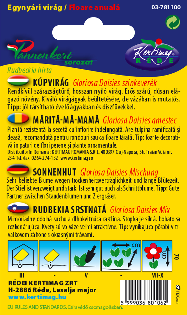 Rudbekia srstnatá 1g