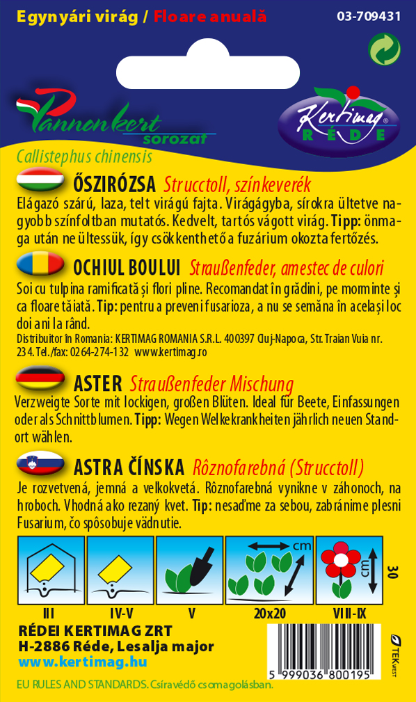 Astra čínska rôznofarebná 1g