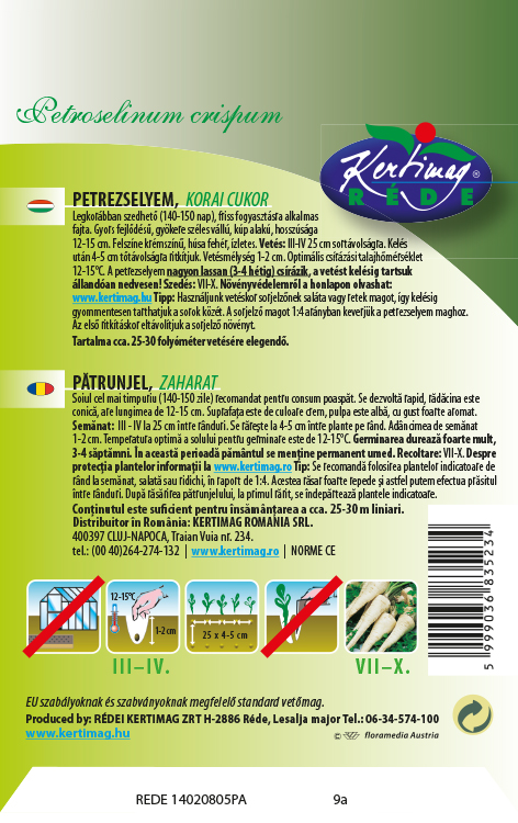 Petržlen Skorý cukrový 5g / B