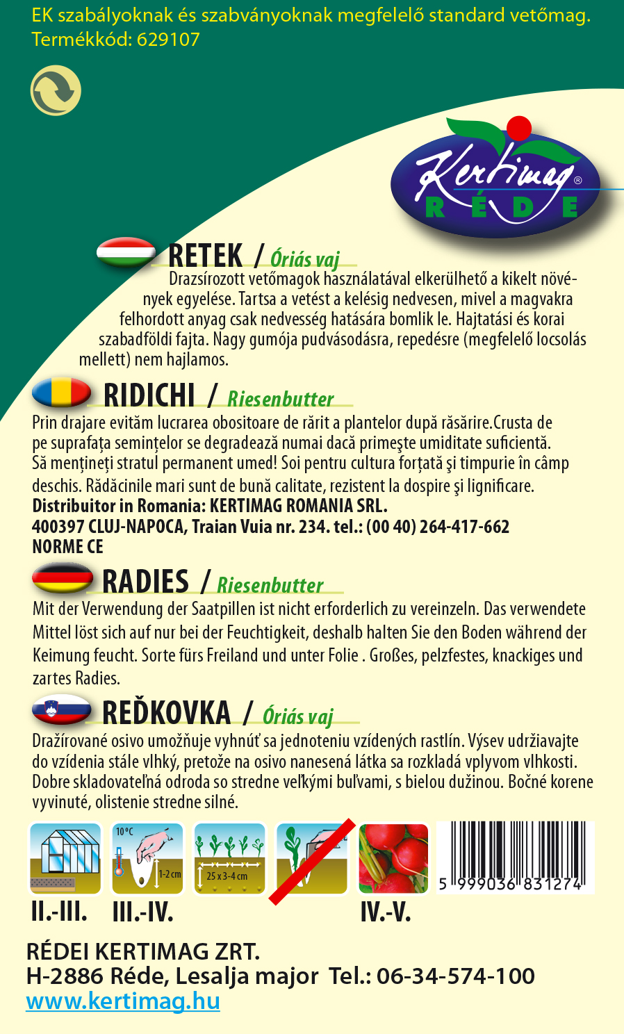 Reďkovka Obrovská maslová 50sem, MORENÉ