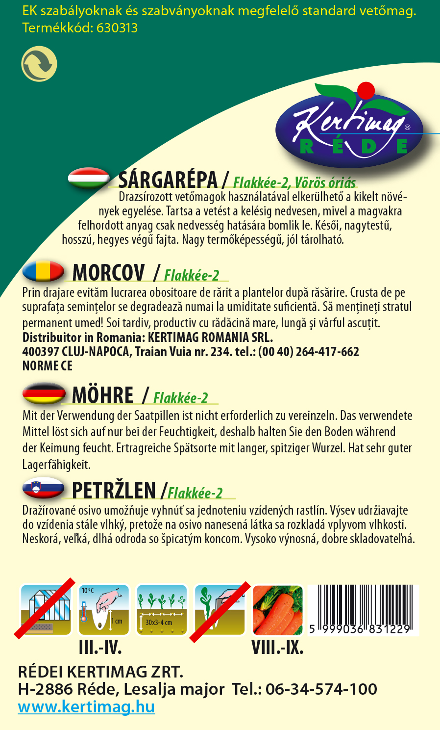 Mrkva Flakkeé 2, 5g, MORENÉ