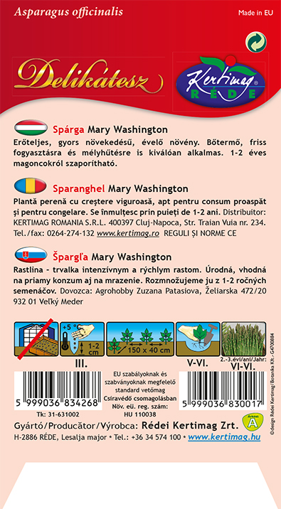 Špargľa Mary Washington 1g