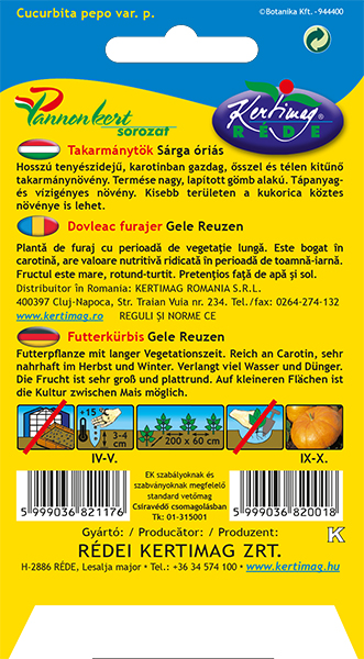 Tekvica kŕmna Žltý obor 8g