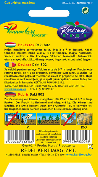 Tekvica šupková Daki 802 50g