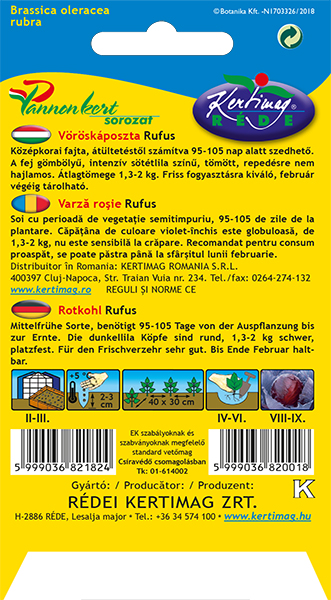 Kapusta červená Rufus 2g