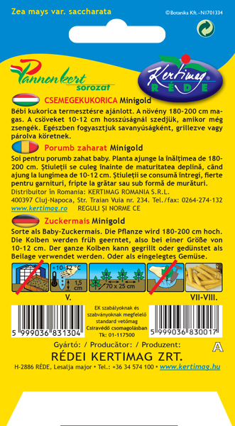 Kukurica lahôdková "Baby" Minigold 2g