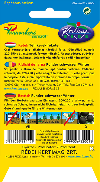 Reďkovka Čierna guľatá 3g