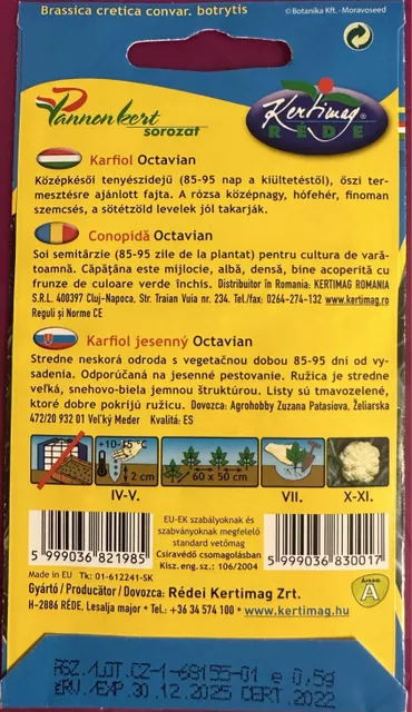 Karfiol jesenný Octavian 0,5g