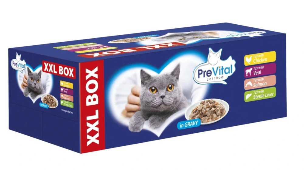Prevital XXL Box 48x100g mačka