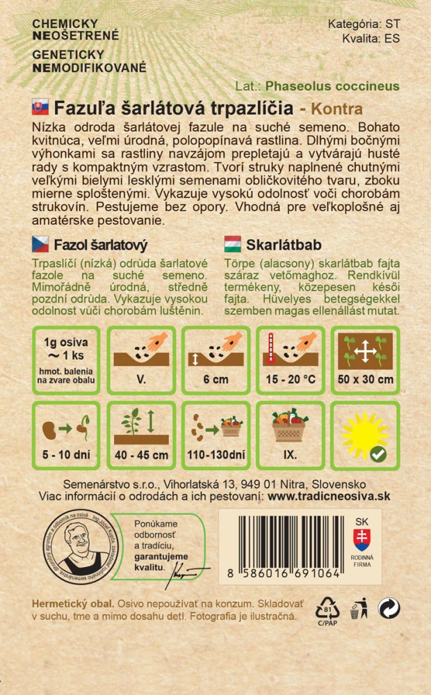 Fazuľa šarlátová trpazlíčia