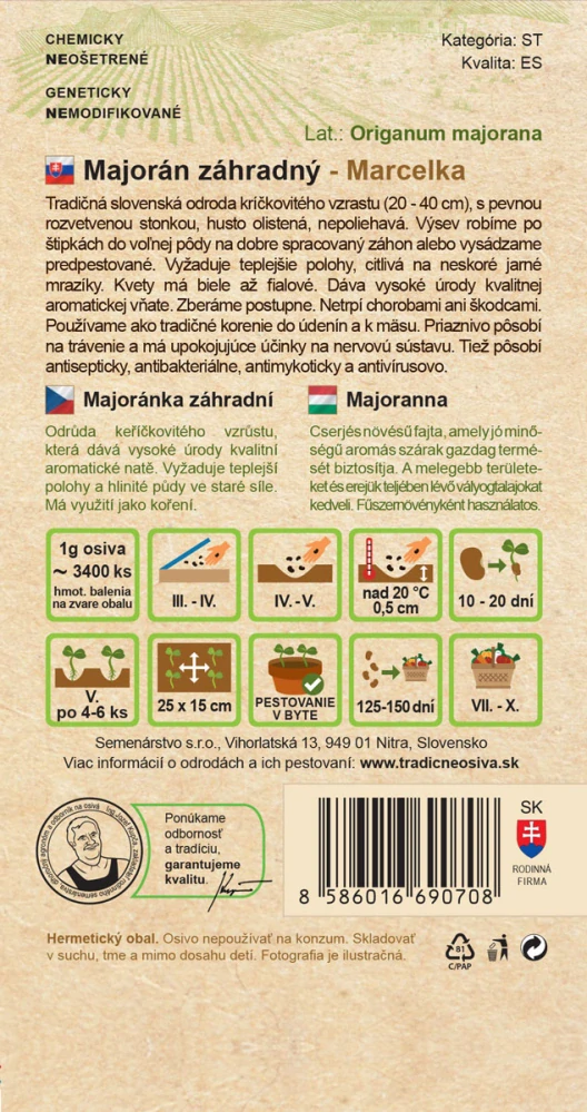 Majorán záhradný - Marcelka