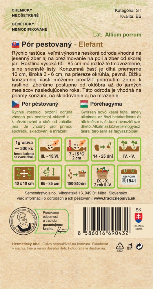 Pór pestovaný Elefant
