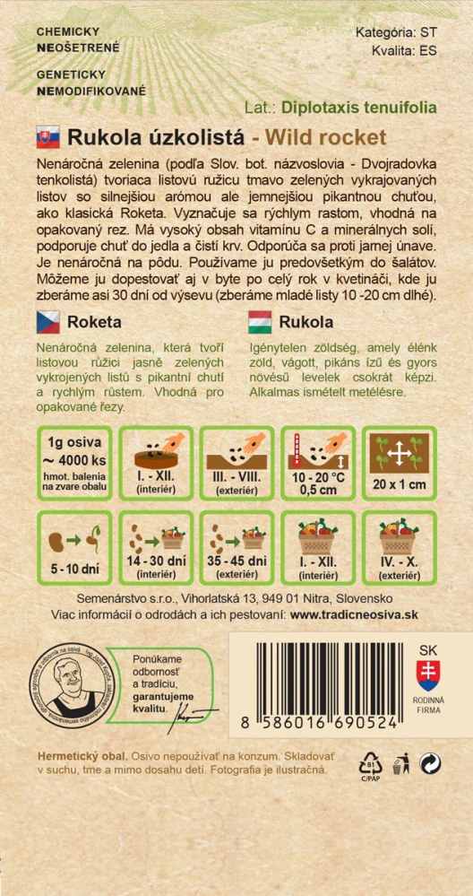Rukola úzkolistá