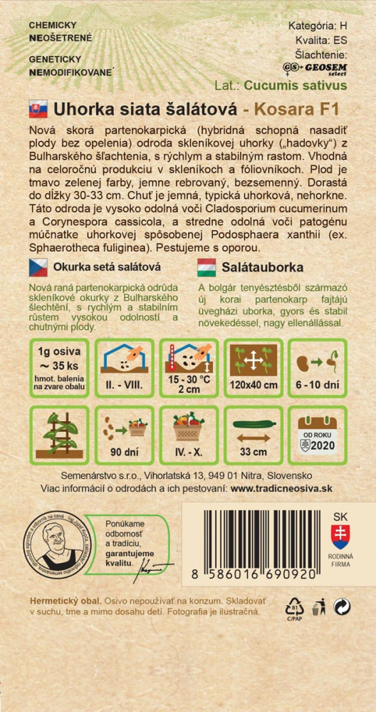 Uhorka siata - Kosara F1
