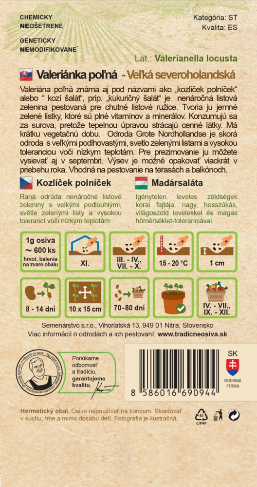 Valeriánka poľná - Veľká severoholandská