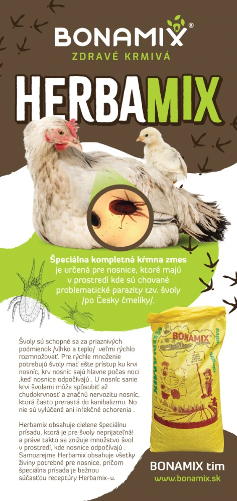 Herbamix - nosnice proti švolám 10kg Granule