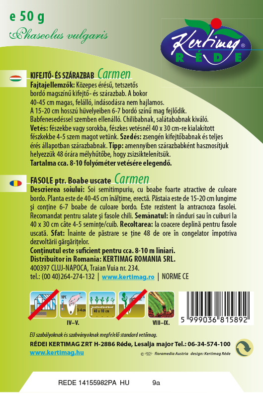 Fazuľa kríčková Carmen 50g