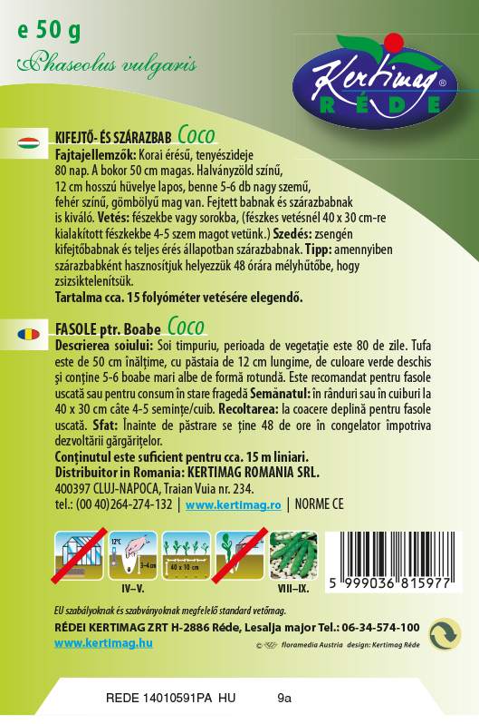 Fazuľa kríčková Coco 50g