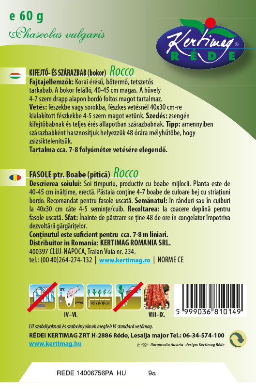 Fazuľa kríčková Rocco 100g