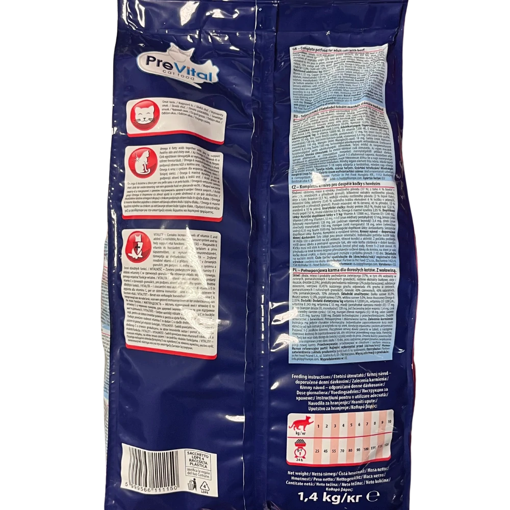 Prevital mačka granule +tyč 1,4g
