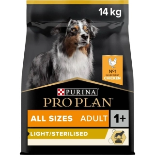 ProPlan MO Dog Opti Weight Adult All Size Light/Sterilised kura 14 kg