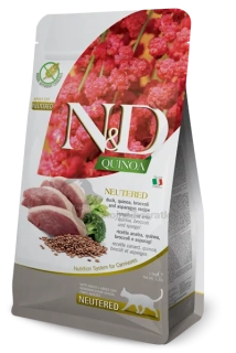 Farmina N&D dog QUINOA (GF) adult mini, neutered, duck, broccoli & asparagus 2,5 kg