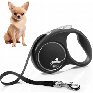 Vodítko Flexi Black Design L páska 5 m čierne (do 50 kg)