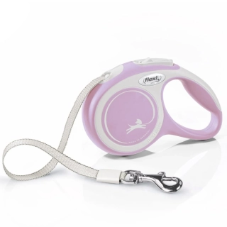 Vodítko Flexi New Comfort XS páska 3 m svetloružové (do 12 kg)