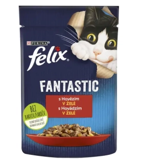 Nestlé FELIX Fantastic cat hovädzie želé kapsička 26x85 g