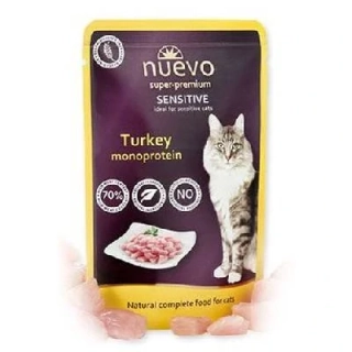 NUEVO cat Adult Sensitive Mono Turkey bal. 16 x 85 g kapsičky