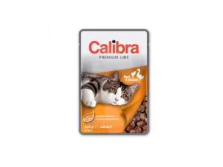 Calibra KAPSIČKA Premium cat Adult Kačka & kura v omáčke 24 x 100 g