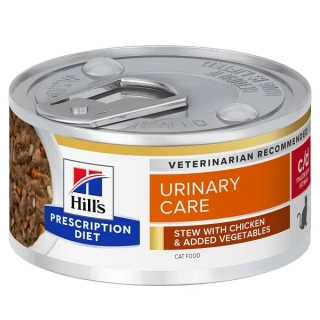 HILLS Diet Feline Stew c/d Urinary Stress with Chicken & Vegetables konzerva 82 g