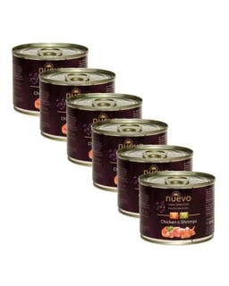 NUEVO cat Adult Chicken & Shrimps bal. 6 x 200 g konzerva