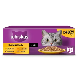Mars WHISKAS kapsička cat Hydinový výber kura&kačka&hydina& morka v šťave 12 x 85 g