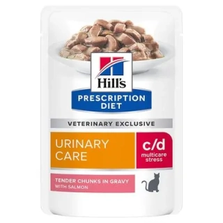 HILLS Diet Feline c/d Urinary Stress Salmon NEW KAPSIČKA 12x85 g