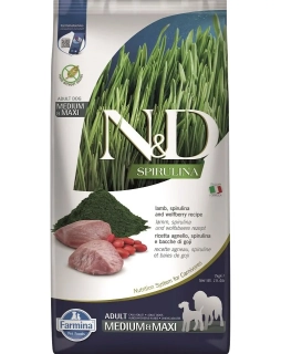 Farmina N&D dog SPIRULINA (GF) adult medium & maxi, lamb 7 kg